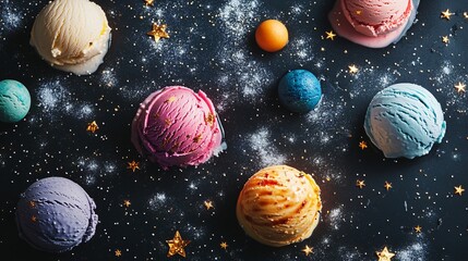 Ice Cream Planets in Space