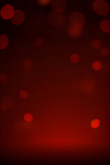 Ethereal Red Bokeh Lights Abstract Background