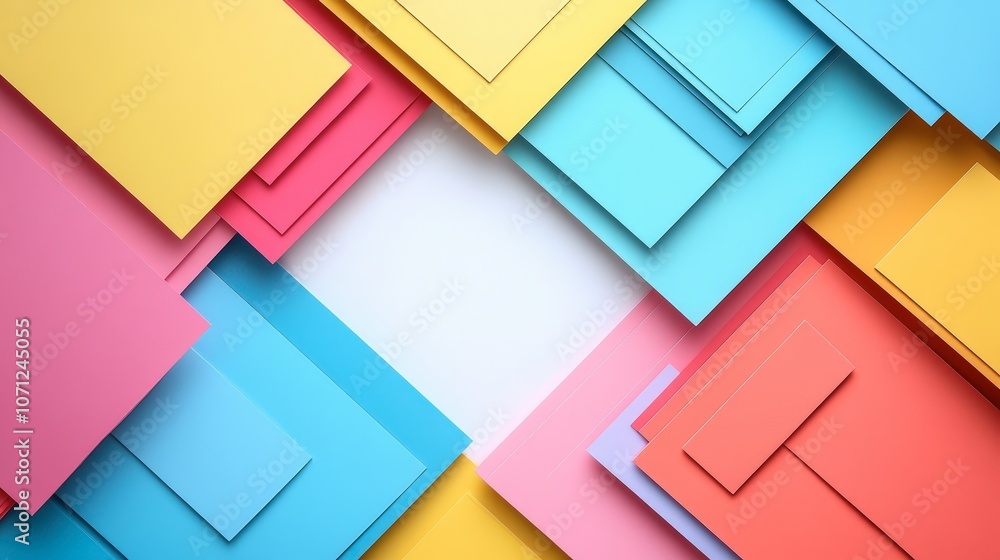 Poster smooth pastel shapes with gradients for abstract design