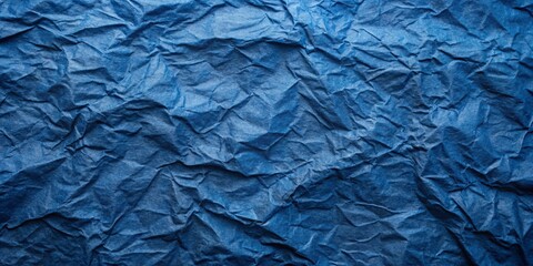 Abstract Wrinkled Blue Texture A Canvas of Undulating Lines and Creases