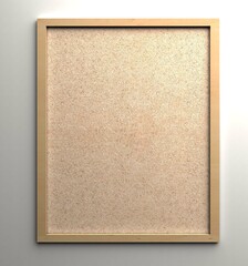 Fototapeta premium Brown cork board, note pinboard with unpainted natural wooden frame isolated on white background 