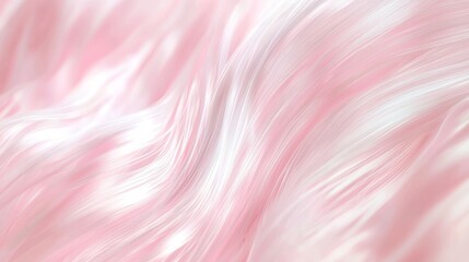Tranquil Collagen Fibers in Soft Pink and Cream Gradient - 3D Render Illustration Bringing Serenity and Balance to the Viewer