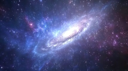 Fototapeta premium Galactic spirituality concept, blending cosmic elements with spiritual symbolism. This image evokes a sense of unity between the universe and higher consciousness, combining celestial bodies, stars,