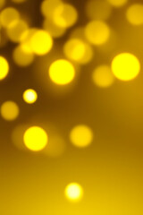 Ethereal Yellow Bokeh Lights Abstract Background