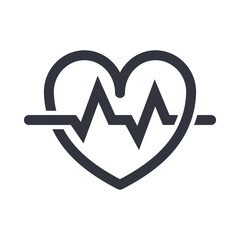 Heart Beat Logo Template Icon