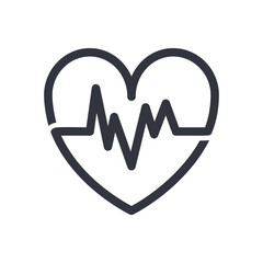 Heart Beat Logo Template Icon