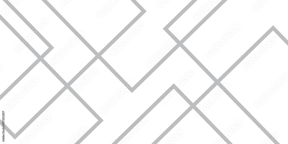 Leinwandbilder grey geometric overlapping square seamless pattern. modern white transparent material in triangle te