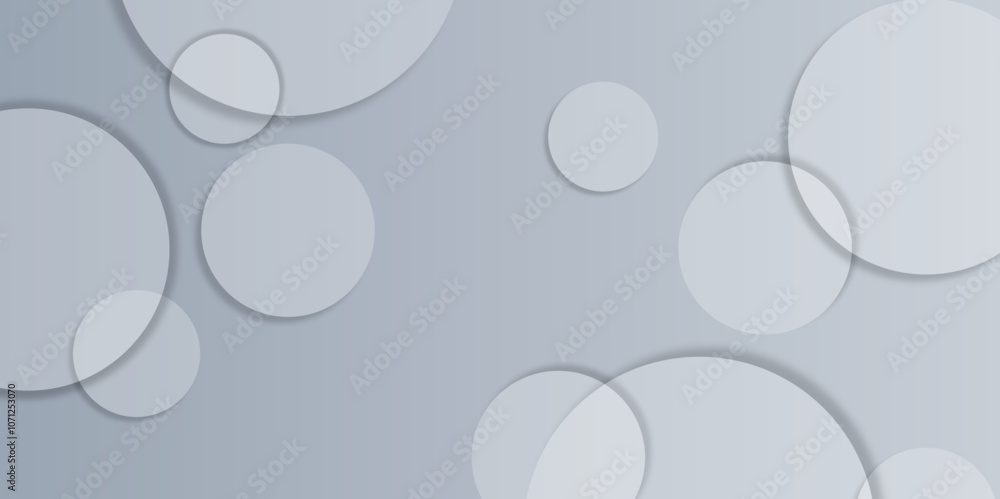 Aufkleber abstract illustration of randomly arranged blue rings with soft shadows on white background .graphic