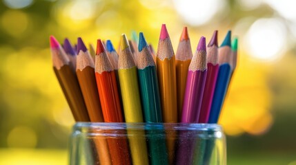 Obraz premium Colorful Pencils for Creative Art Projects