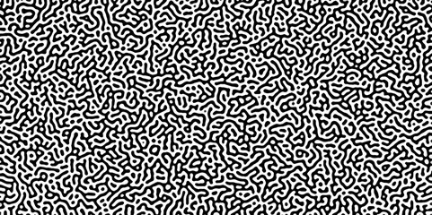 Abstract truing organic wallpaper Turing reaction diffusion monochrome seamless pattern .Monochrome Turing reaction background .Natural seamless line pattern. Linear design with biological shapes	
