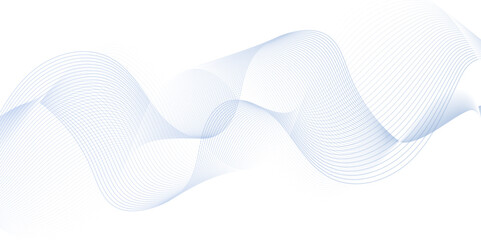 White wave curve lines banner background design. Abstract soft wave lines dynamic flowing blue light isolated background. Vector Illustration of the gray pattern of lines. stripes on white.