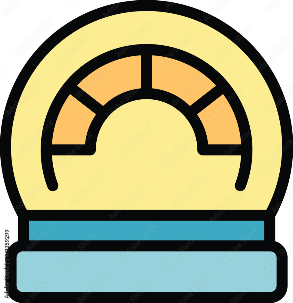 Poster this vector design features a round speedometer with the needle pointing at the maximum speed