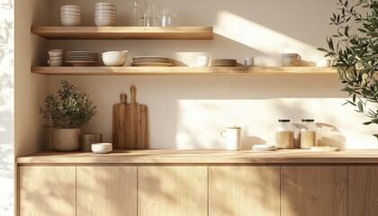 Simple Zen-Inspired Kitchen with Natural Light