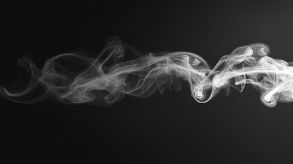 Fototapeta premium Thin, delicate white smoke trails drifting upwards in graceful patterns.