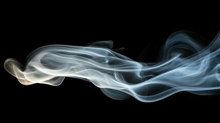 Fototapeta premium Transparent PNG of curling smoke with soft edges and a flowing, natural look.