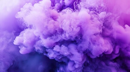 Fototapeta premium A cloud of rich purple smoke twisting and dispersing into the air.