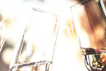 Clinking champagne glasses png transparent background