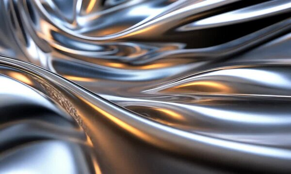 Abstract liquid silver background, shiny silver liquid surface texture.