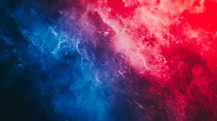 Fototapeta premium Vibrant abstract swirls of blue and red illuminate a dark background during an artistic display