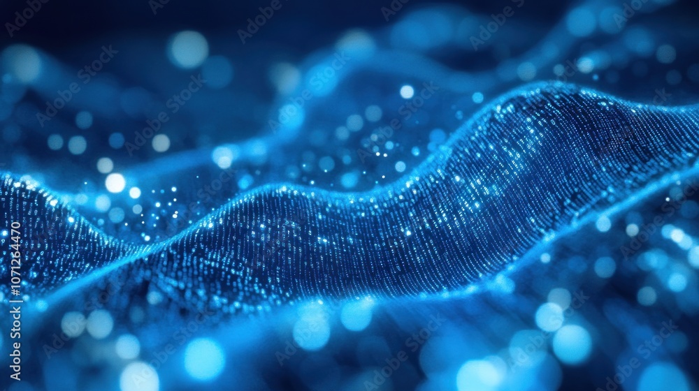 Poster high tech futuristic technology abstract technology particle mesh style background - generated ai