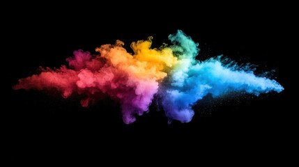 Colored smoke erupting from a smoke bomb, creating a dense and dramatic cloud.