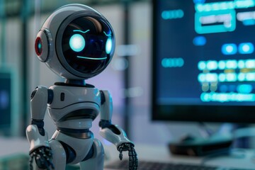 AI chatbots depicted as working and chatting within a computer interface