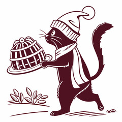 cartoon Christmas Animals Candy Dome