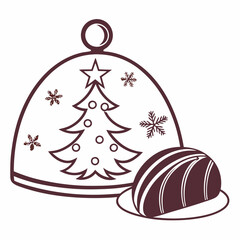 cartoon Christmas Animals Candy Dome