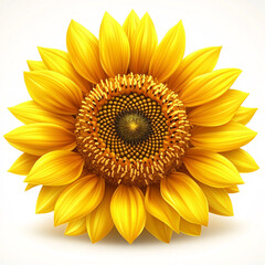 Fototapeta premium A vibrant sunflower with bright yellow petals and a textured center, capturing the essence of summer and nature’s beauty.