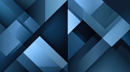 Obraz premium Abstract Geometric Background with Dark Blue and Light Blue Overlapping Shapes.