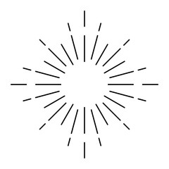 Obraz premium Png sunburst lines design element, transparent background