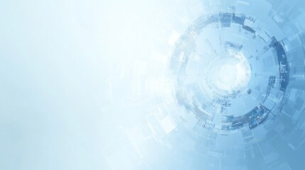 Obraz premium Light Blue Background with Central Grey Circular Design