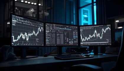 Display various financial data and stock market charts on the screen