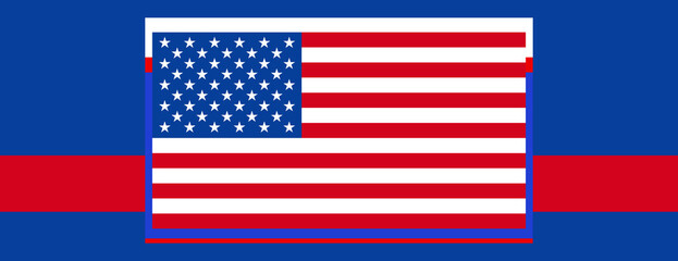 background United States of America simplified creative light-blue light-red