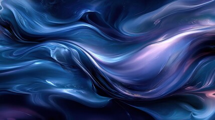 Fototapeta premium Abstract Blue and Purple Swirling Liquid Background - Modern Design Element