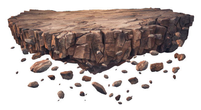 High-Quality PNG of Isolated floating rock Isolated on White Background &ndash; High Resolution