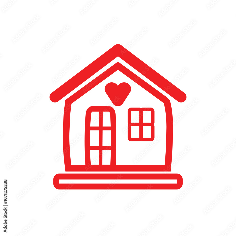 Poster web home flat icon for apps and websites. house icon or symbols vector.