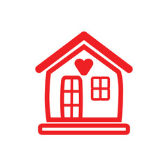 Web home flat icon for apps and websites. House Icon or symbols Vector.