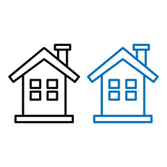 house, home icon. Flat design illustration of a house. Single home icon silhouette design on white background.