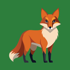 Obraz premium cute fox silhouette vector art