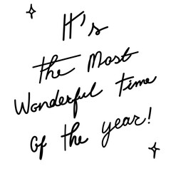 Minimal holiday quote png sticker, ink typography