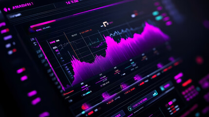 Obraz premium High tech stock management dashboard displaying real time data trends