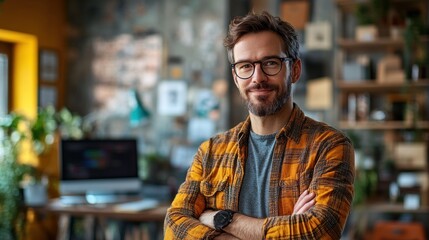 Fototapeta premium Confident Man with a Warm Smile