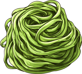 Fototapeta premium Green pasta noodles