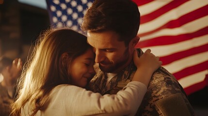 Emotional Military Homecoming Reunion,Heartfelt Expressions of Love and Patriotism