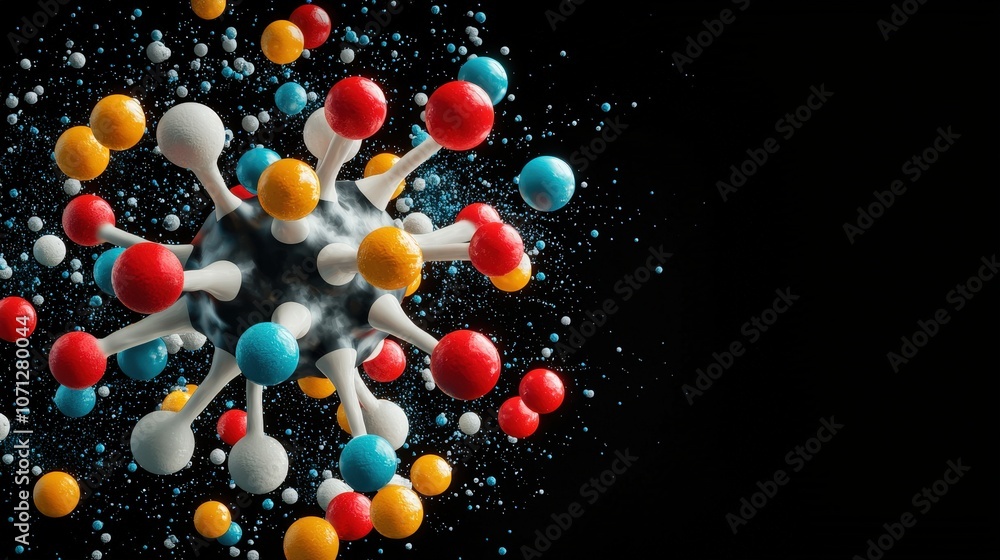 Poster hdl particle capturing cholesterol, with bright colors