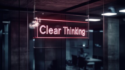 Clear Thinking Neon Sign