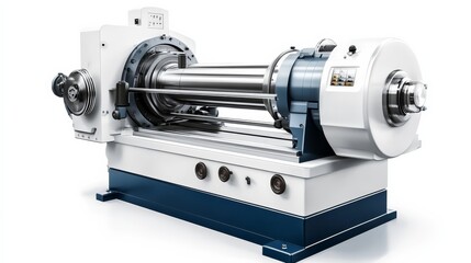 Industrial Extrusion Machine: A close-up view of a powerful industrial extrusion machine, showcasing its robust design and intricate components.