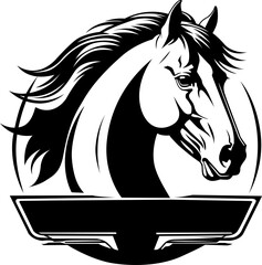 American Mustang Silhouette Vector Illustration