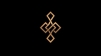 Magical Rune Symbol Logo, Clean and Minimalist Design with Precise Lines, Mystical and Enchanting Concept